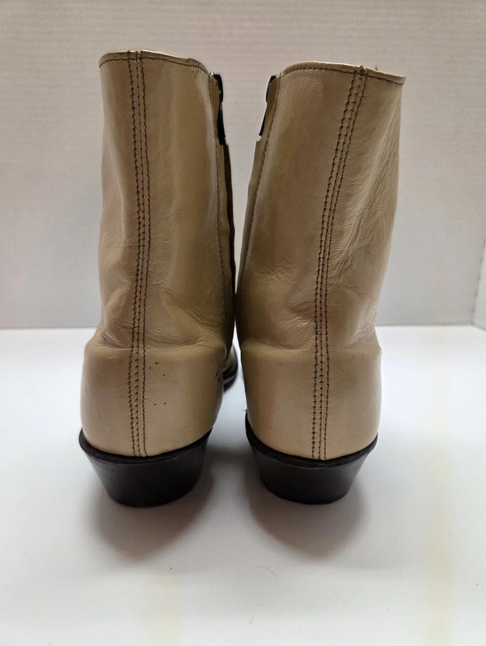 Vintage Abilene Tan Leather Cowboy Boots Men's 7.5 / Women's 9